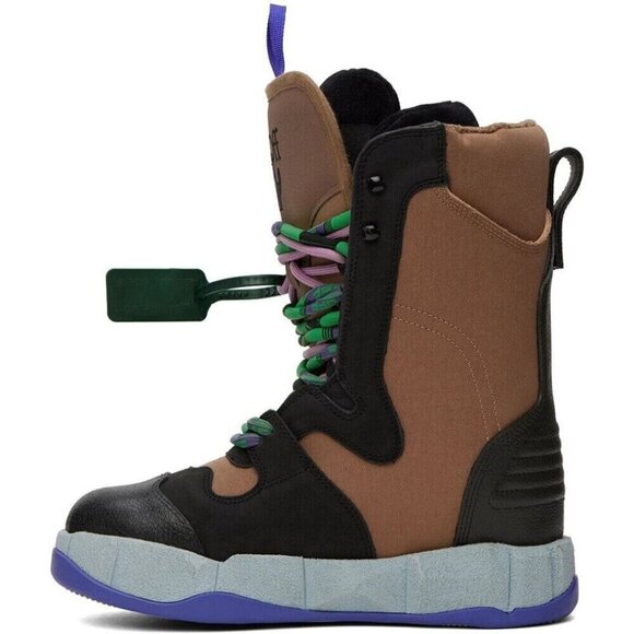 Off-White High Top Snow Sneaker Boots EU 40 US 10 Women's Black Brown Virgil - Picture 15 of 15